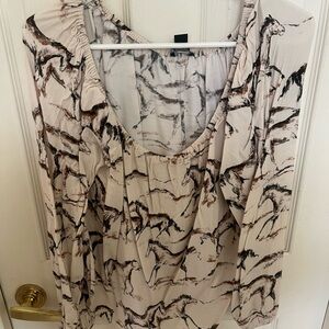 Stylish Women's Cream and Brown Top